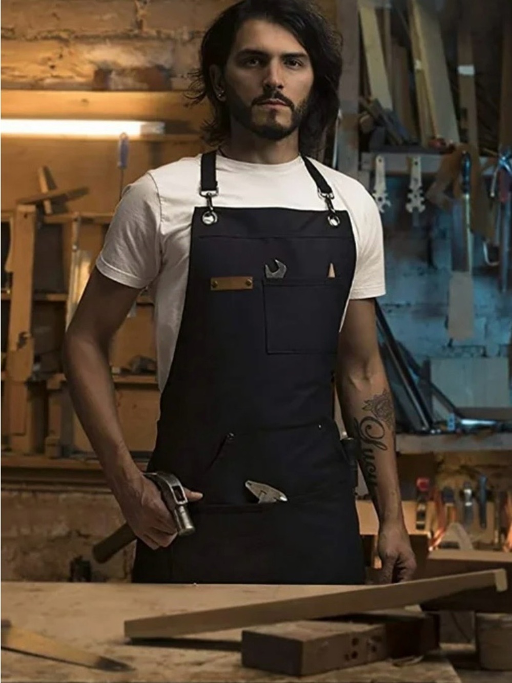Dark Denim Workwear Apron with Utility Pockets #0420263 - Picture 10 of 10